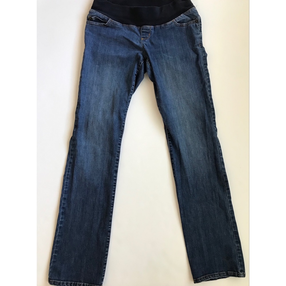 Liz Lange Maternity Jeans Size 2 Blue Denim Over-the-Belly Stretch